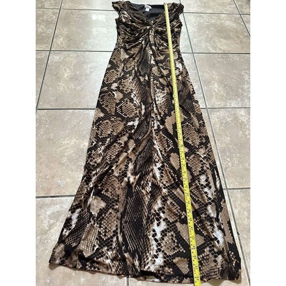 Chico’s 0 Maxi Jersey Animal Print Dress Stretch - Picture 4 of 5